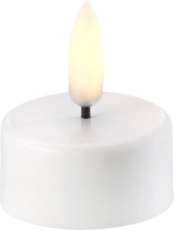 Uyuni - LED Theelicht met batterij (400 Branduur) - wit 3,9x2cm