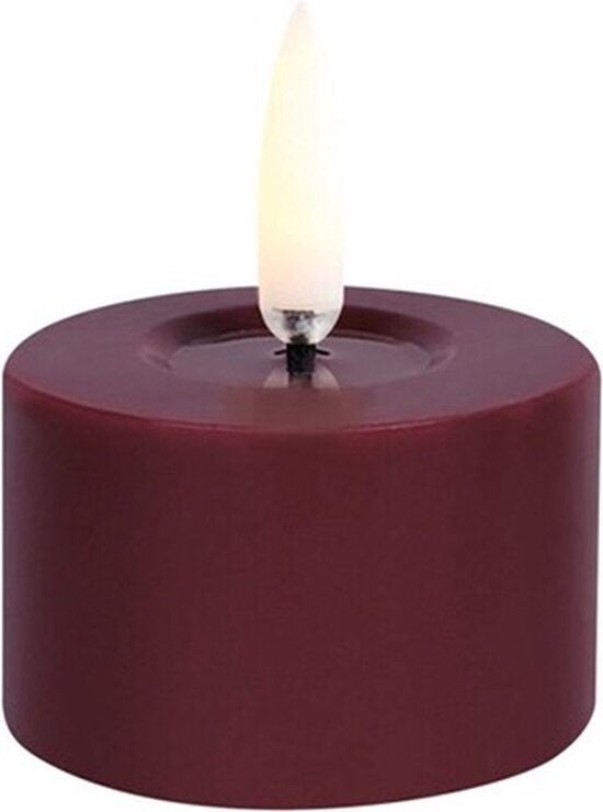 Uyuni - Mini Melted LED kaars - Wine Red - 5x2,8 cm