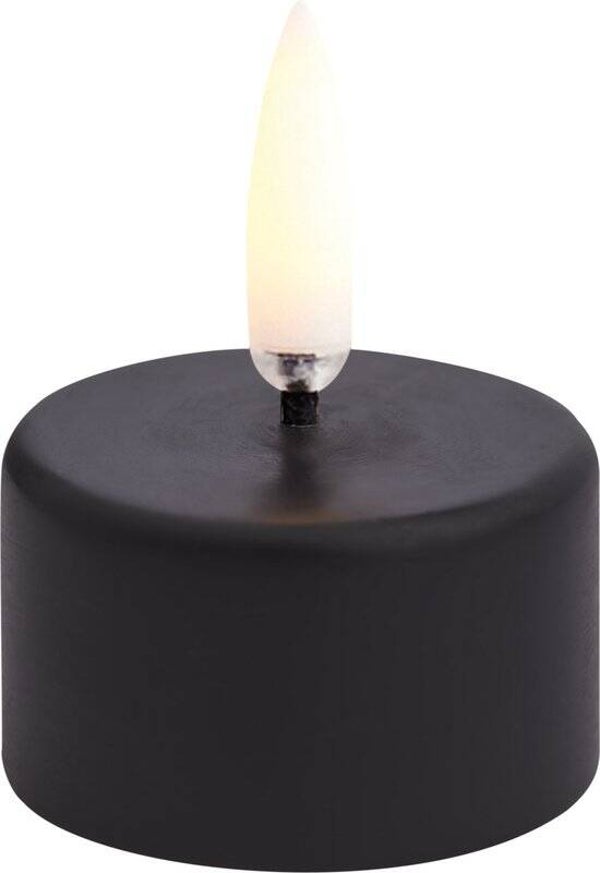 Uyuni Theelichtje / Waxinelichtjes LED  4 x Hoogte 2,1 cm Plain Black - EXCL. Batterij