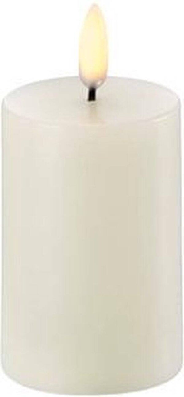Uyuni Led Rustieke kaars Ivoor - Recht -  Ø5 x H 7,5 cm