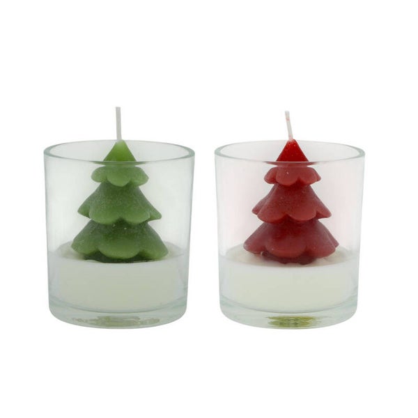 Kerstboomkaars Tree Xmas – Rood, Groen, Wit of Taupe – 8,6 cm