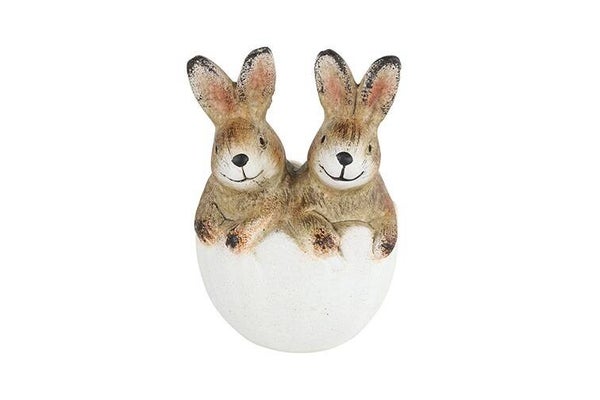 Konijntjes / Haas Dolf - Smal -  bruin-L7,5cm- B7,5cm - Hoogte 11,5CM