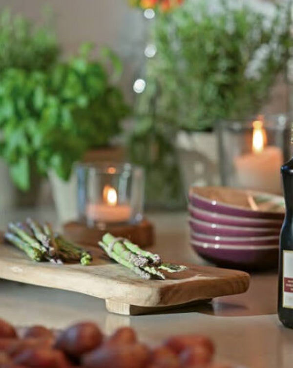 TEAK wood serveerplank 50 cm