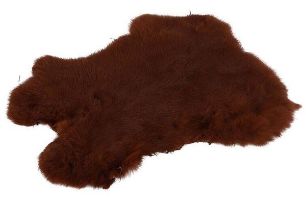 Konijnenvacht skin kastanje-L47B36H0,5CM