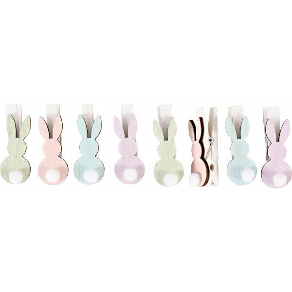 Mini CLIPS "Konijntjes " - Decoratieve wasknijpers Pasen