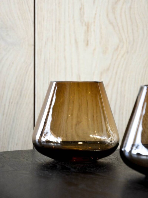 Windlicht/waxinelichthouder Fidrio Pear Small Coffee