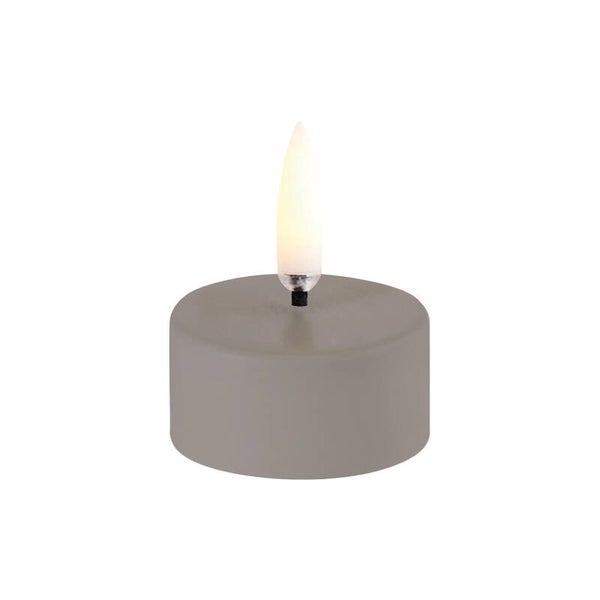 Uyuni - LED Theelicht met batterij (400 uur) - zandkleur - 3,9x2cm - incl. Batterij