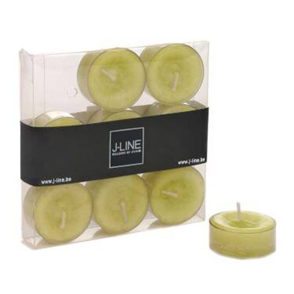 T-Licht - 9 stuks - Appel Groen / 4h