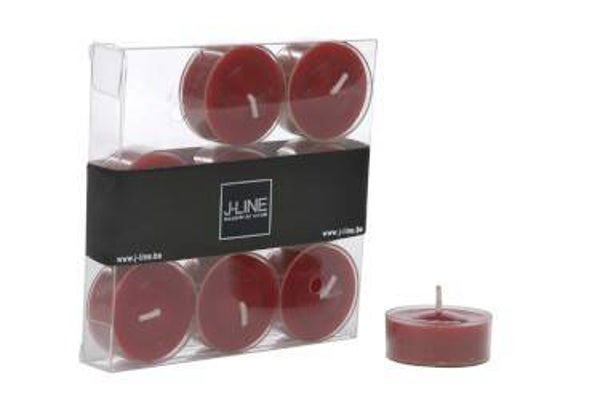 Doos 9 st. T-Licht diverse kleuren / 4h