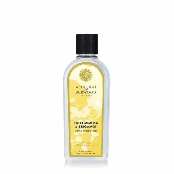 ASHLEIGH & BURWOOD LIFE IN BLOOM ETHERISCHE OLIELAMPGEUR - ZOETE MIMOSA EN BERGAMOT (500 ML