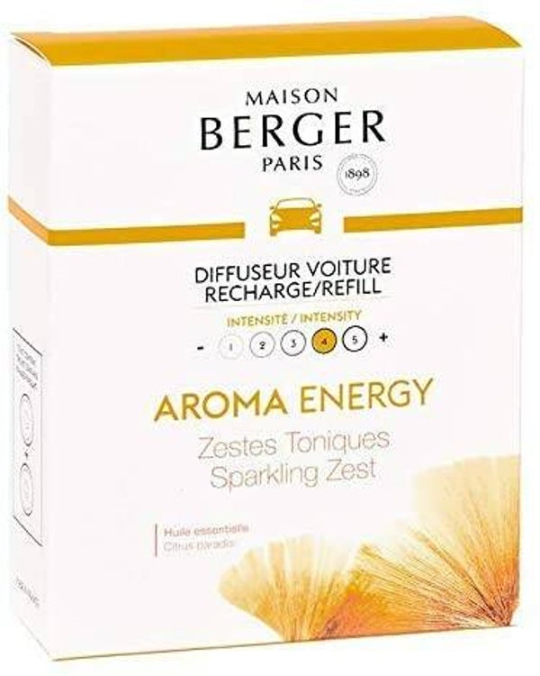 Maison Berger Auto Parfum Navulling Aroma Energy - Zestes Toniques