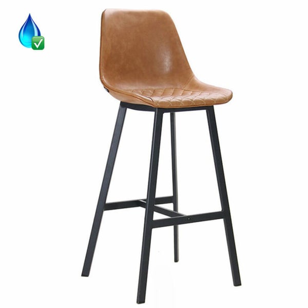 Barkruk Laure cognac PU leer 75 cm