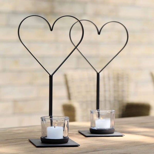 Windlicht - Staande Hart Diana - 30 cm hoog
