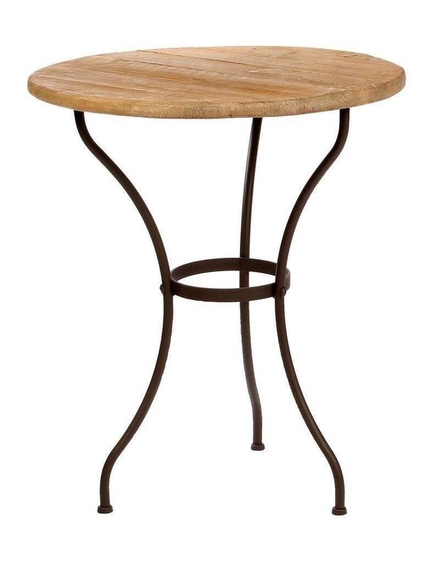 Bistrotafel - Terras Tafel - Old wood table - Ø 50cm - 80 cm Hoog
