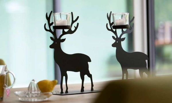 Theelichthouder kandelaar Hert - Hoogte 30 cm