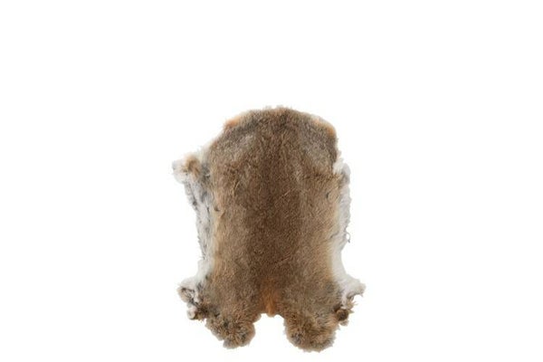 Konijnen vel deco beige - wit 50 x 33 cm , vacht , dierenhuid konijn