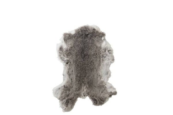 Konijnvel Deco Pels Grijs/Wit