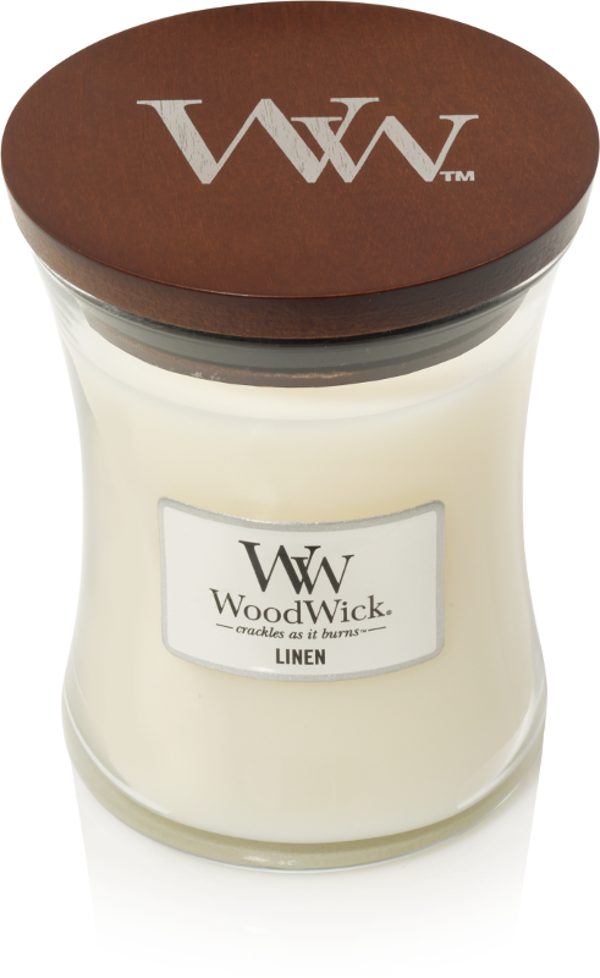 Woodwick Medium Candle Linen