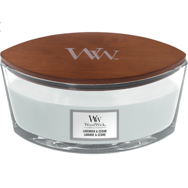 WoodWick Lavender & Cedar Ellipse Hearthwick Jar Candle