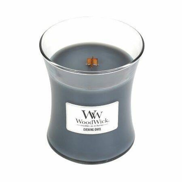 WoodWick Evening Onyx Geurkaars Medium