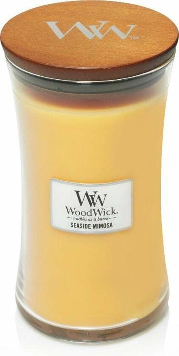 Woodwick Hourglass Large Geurkaars - Seaside Mimosa