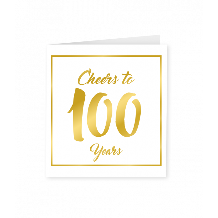 Gold white cards - 100 years