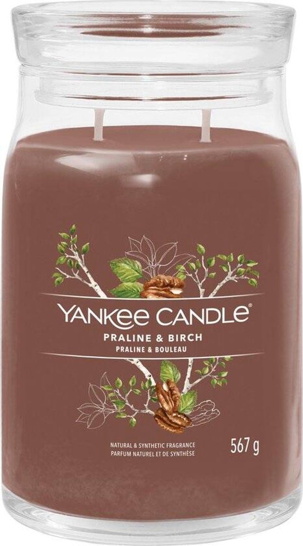 Yankee Candle Praline & Birch Large Jar Geurkaars – 567 g – 2 Lonten