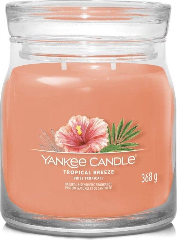 Yankee Candle Tropical Breeze Medium Geurkaars – 368 g – 2 Lonten