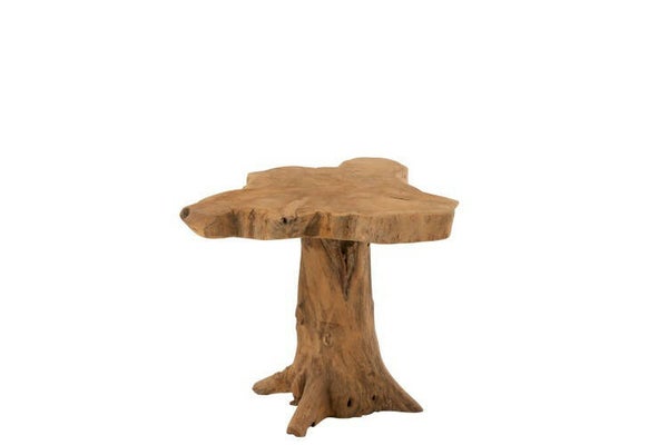 Bijzettafel Boom Teak Hout Naturel 55cm