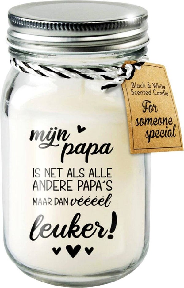 Black & White geurkaars - Papa