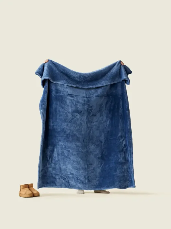 Plaid Cocooning Blauw 200x150 cm | Super Zachte Fleece Plaid