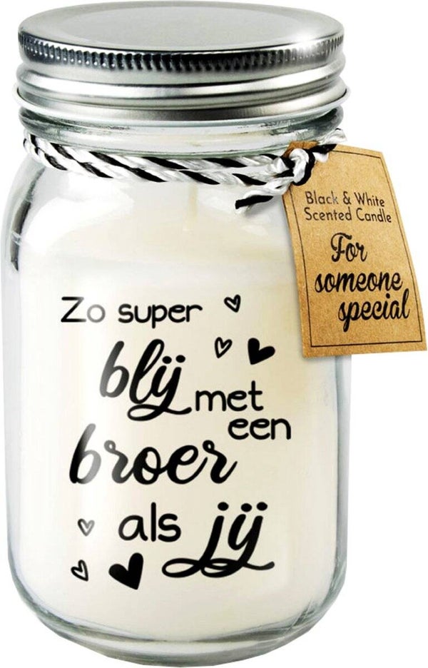 Black & White geurkaars - Broer