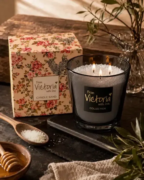 Victoria with Love Candle Sand Storm – Geparfumeerd Kaarsenzand