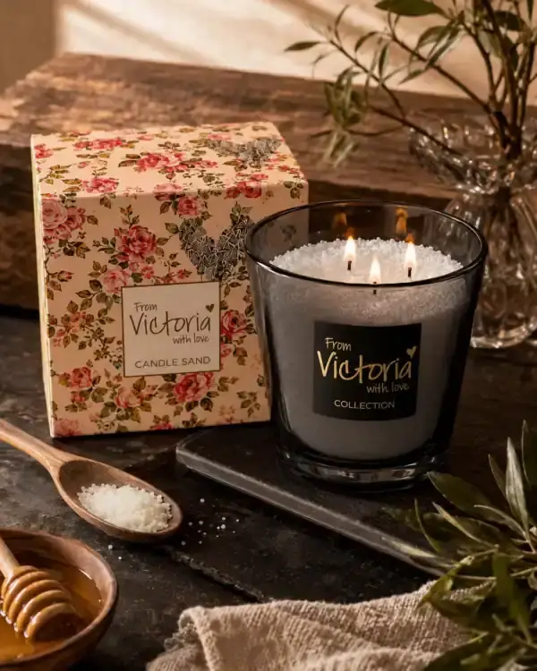Victoria with Love Candle Sand Storm – Geparfumeerd Kaarsenzand
