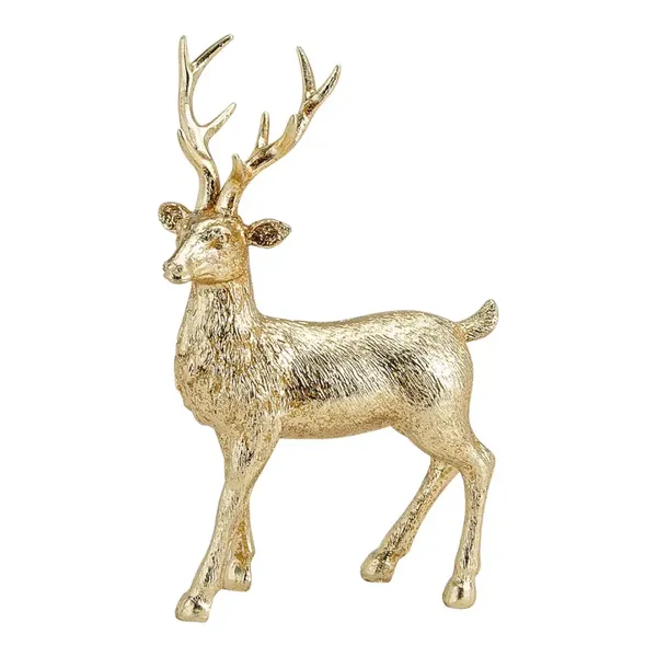 Hert Goud 21 cm | Decoratief Kersthert van Poly