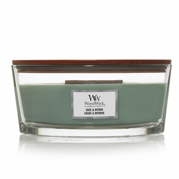 WoodWickHeartwick Flame Ellipse Sage & Myrrh