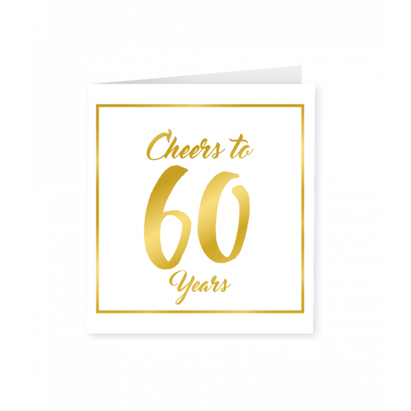 Gold white cards - 60 years