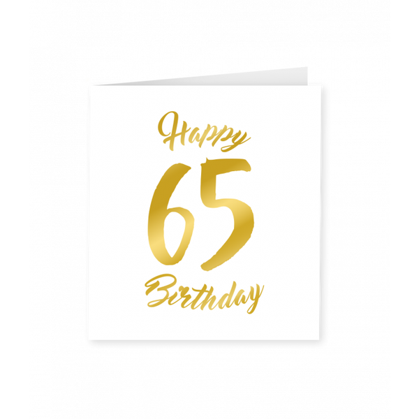 Gold white cards - 65 years