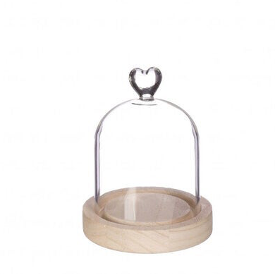 Mini Stolp met hartje - D10x12,5cm - Mini stolp hoogte 12.5 cm