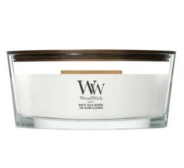 White Tea & Jasmine HearthWick Ellipse Geurkaars – WoodWick