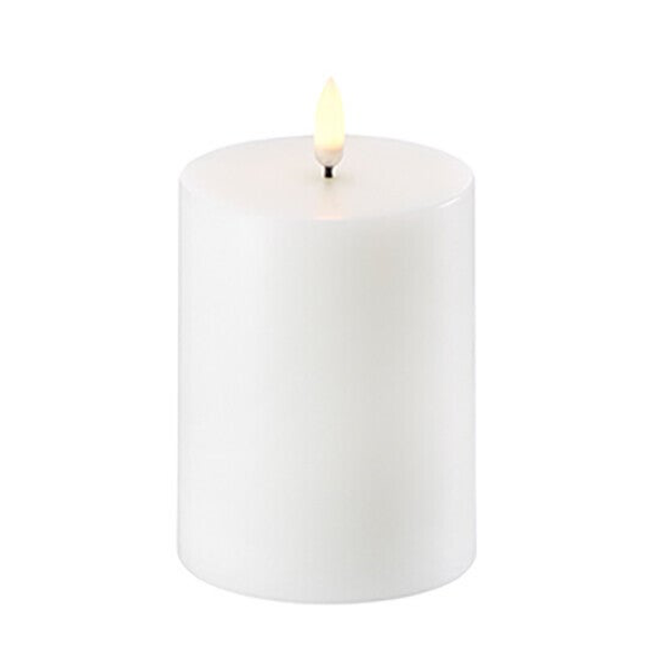 Uyuni LED Cilinderkaars Nordic White – Ø7,8 x H10,1 cm