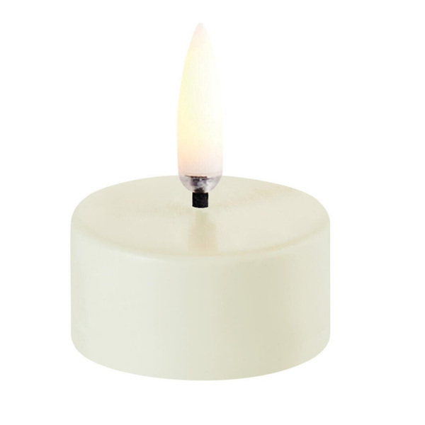 Uyuni LED Theelicht 400 – Ivoor – Ø 4 × 2,1 cm – Batterij Inbegrepen