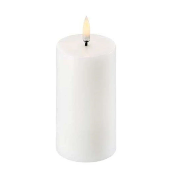 LED Kaars Nordic White Ø5,8 x 10 cm – Uyuni Cilinderkaars