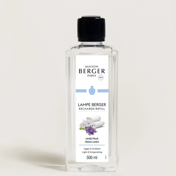 Maison Berger Linge Frais Huisparfum 500 ml – Fris Linnen Lampenolie voor Geurlamp