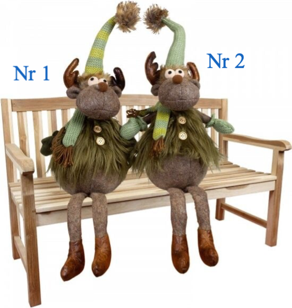 Eland 33cm (65cm) Met hengelbeentjes - bruin rendier - Per stuk of als Koppel