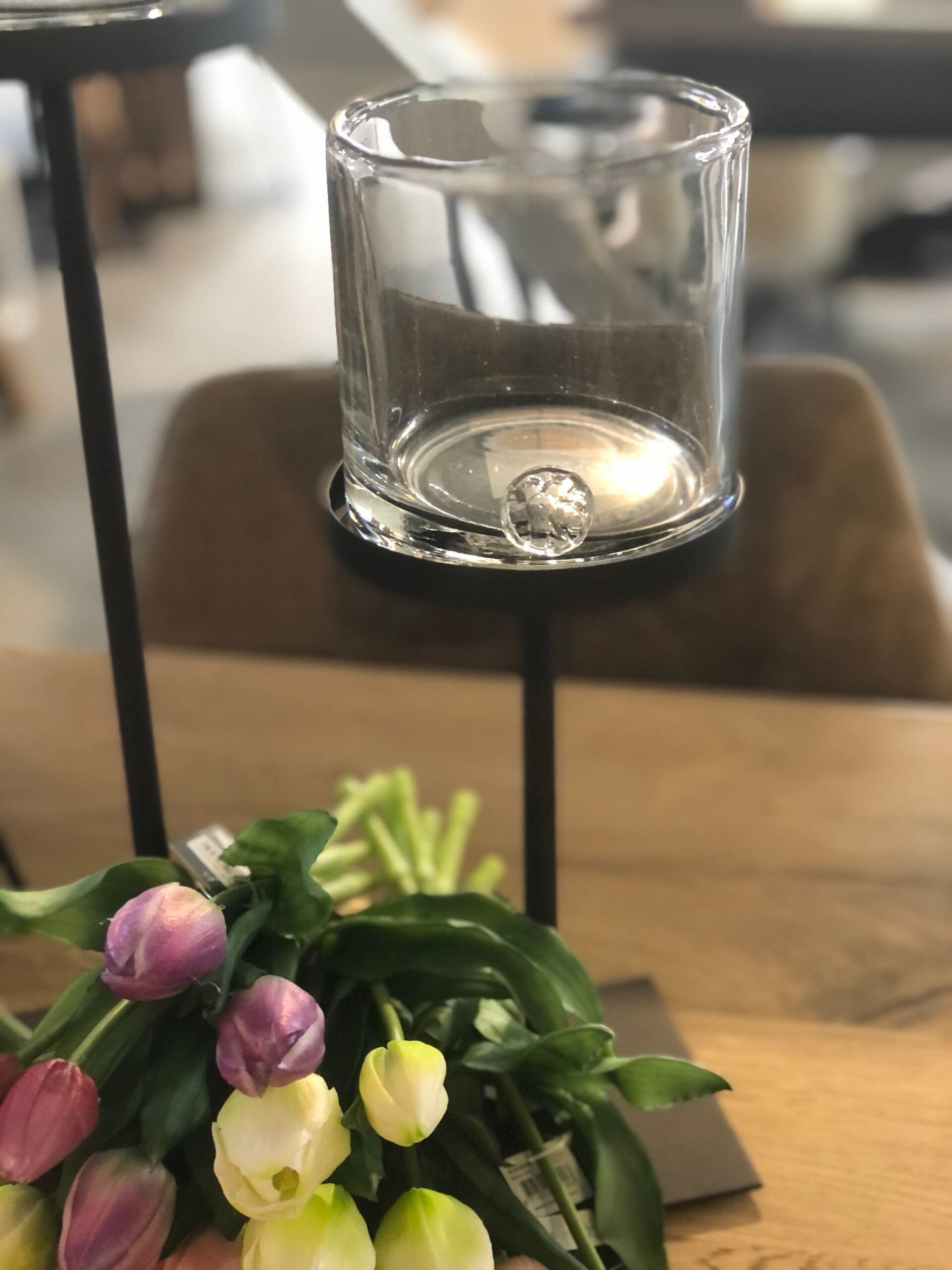 Kandelaar - Hurricanlight Sete  - inclusief dik stevig Glas