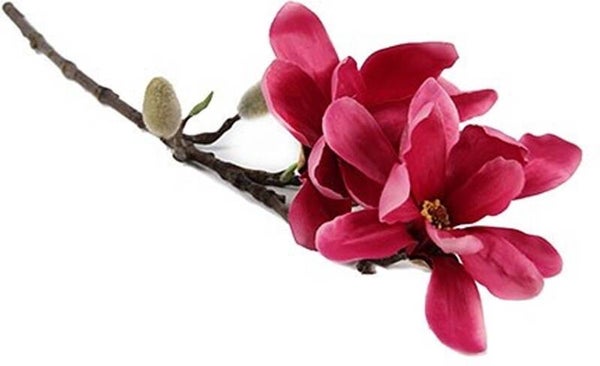 Kunstbloem - Magnolia Chayca S - fuchsia - Lengte 8cm / B8- Hoogte 62CM