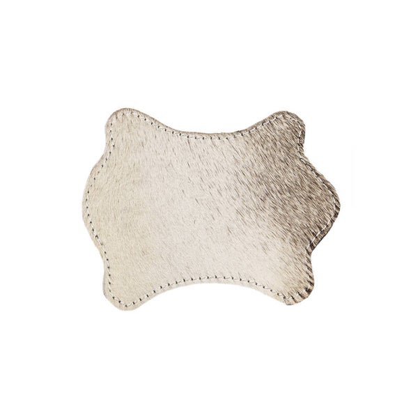 Onderzetter Koe - Glazen onderzetters - Koevorm Grijs - 11x10cm - 6 stuks -