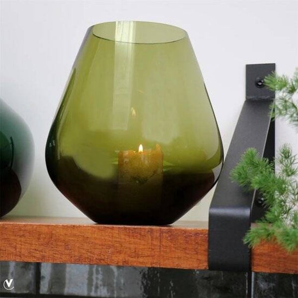 Vaas / Windlicht Groen M