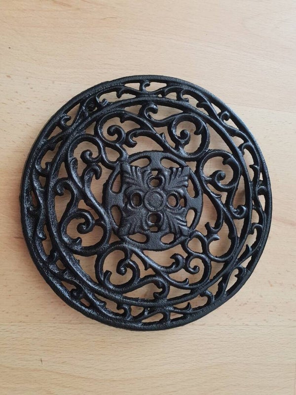 Pannen onderzetter Rond - Gietijzeren onderzetter - Ø 20 cm